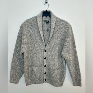 Orvis Mens XXL Shawl Collar Wool Blend Elbow Patch Cardigan Fisherman Grandpa